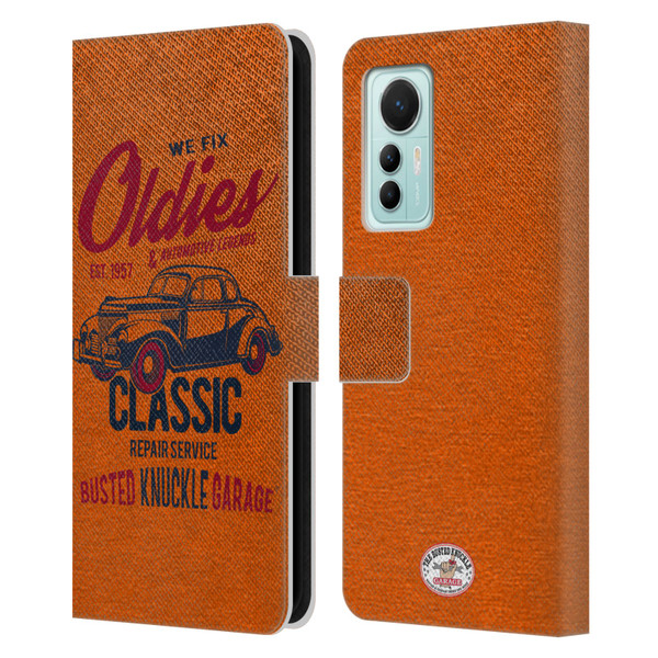 Busted Knuckle Garage Graphics Classic Leather Book Wallet Case Cover For Xiaomi 12 Lite