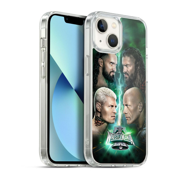 WWE Wrestlemania 40 Key Art Poster Soft Gel Case for Apple iPhone 13