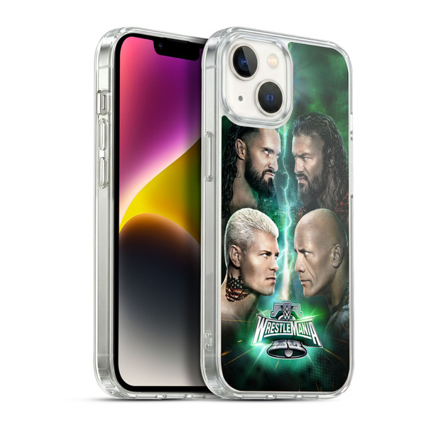 WWE Wrestlemania 40 Key Art Poster Soft Gel Case for Apple iPhone 14