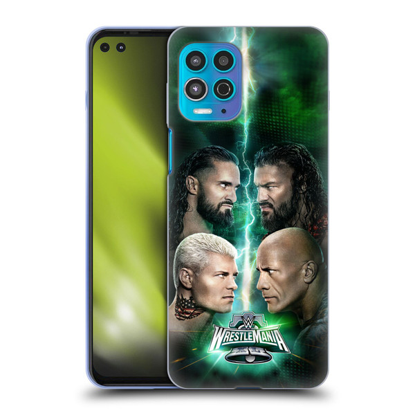 WWE Wrestlemania 40 Key Art Poster Soft Gel Case for Motorola Moto G100