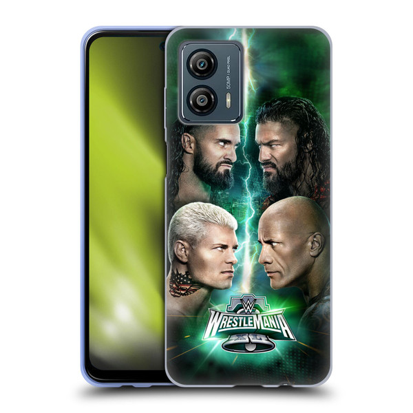WWE Wrestlemania 40 Key Art Poster Soft Gel Case for Motorola Moto G53 5G