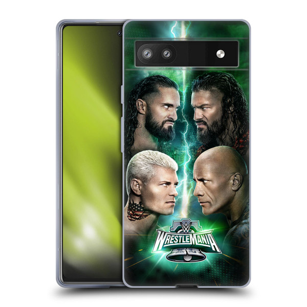 WWE Wrestlemania 40 Key Art Poster Soft Gel Case for Google Pixel 6a