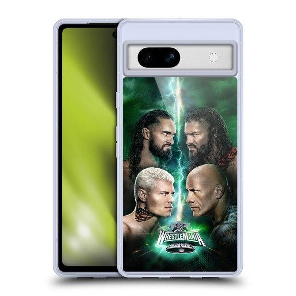WWE Wrestlemania 40 Key Art Poster Soft Gel Case for Google Pixel 7a