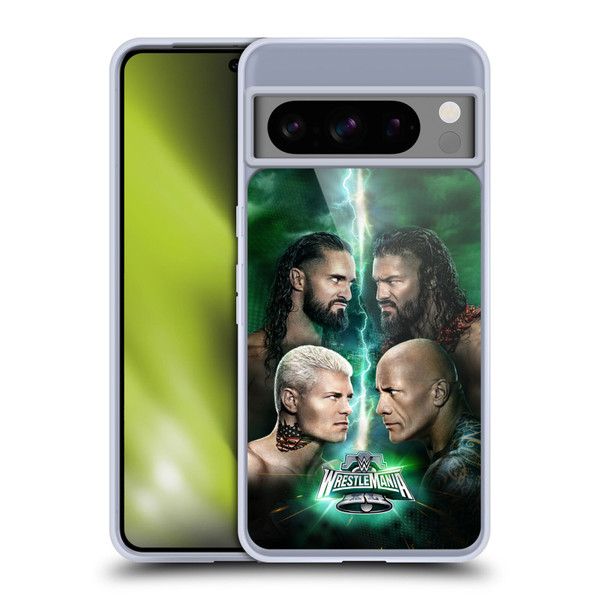 WWE Wrestlemania 40 Key Art Poster Soft Gel Case for Google Pixel 8 Pro
