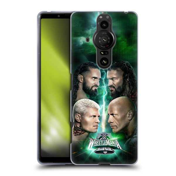 WWE Wrestlemania 40 Key Art Poster Soft Gel Case for Sony Xperia Pro-I