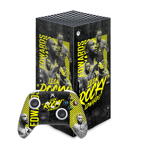 UFC Leon Edwards Typography Vinyl Sticker Skin Decal Cover for Microsoft Series X Console & Controller