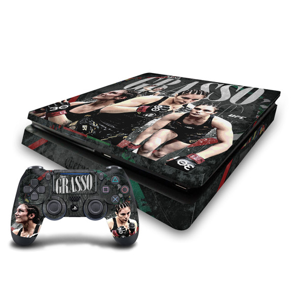 UFC Alexa Grasso Distressed Vinyl Sticker Skin Decal Cover for Sony PS4 Slim Console & Controller