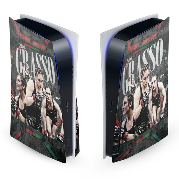 UFC Alexa Grasso Distressed Vinyl Sticker Skin Decal Cover for Sony PS5 Disc Edition Console