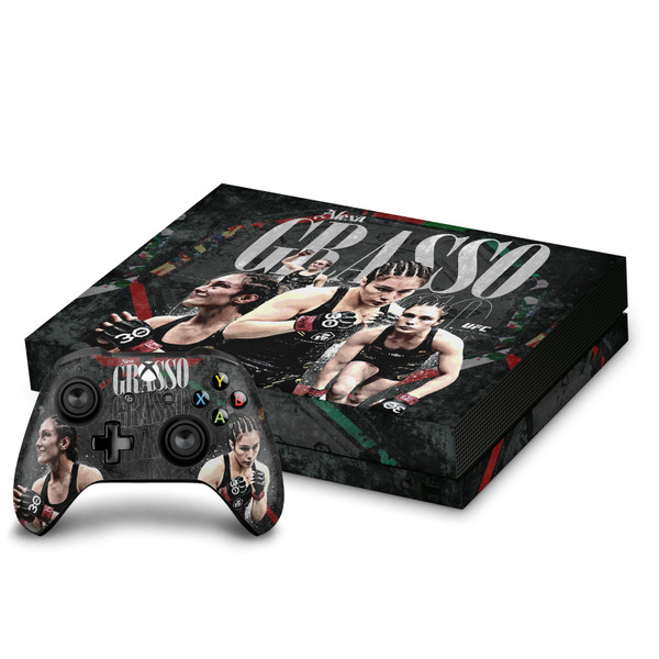 UFC Alexa Grasso Distressed Vinyl Sticker Skin Decal Cover for Microsoft Xbox One X Bundle