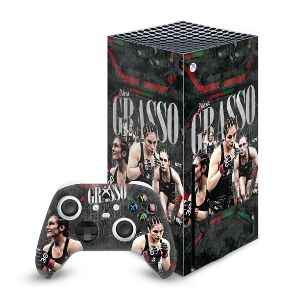 UFC Alexa Grasso Distressed Vinyl Sticker Skin Decal Cover for Microsoft Series X Console & Controller