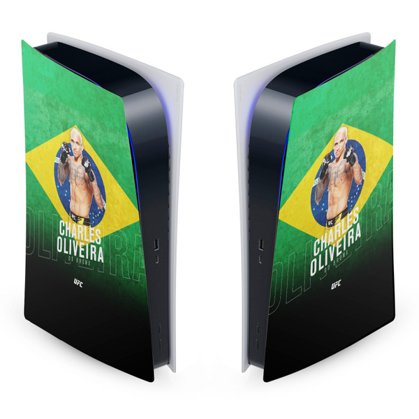 UFC Charles Oliveira Brazil Flag Vinyl Sticker Skin Decal Cover for Sony PS5 Digital Edition Console