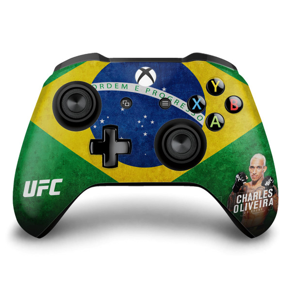 UFC Charles Oliveira Brazil Flag Vinyl Sticker Skin Decal Cover for Microsoft Xbox One S / X Controller