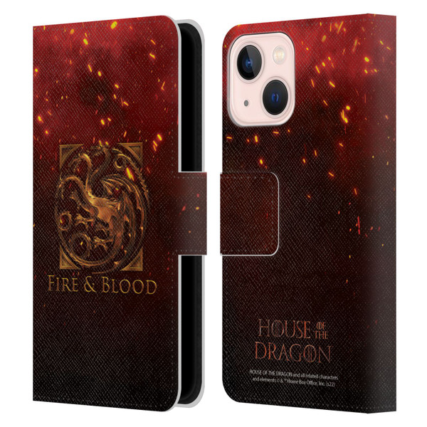 House Of The Dragon: Television Series Key Art Targaryen Leather Book Wallet Case Cover For Apple iPhone 13 Mini