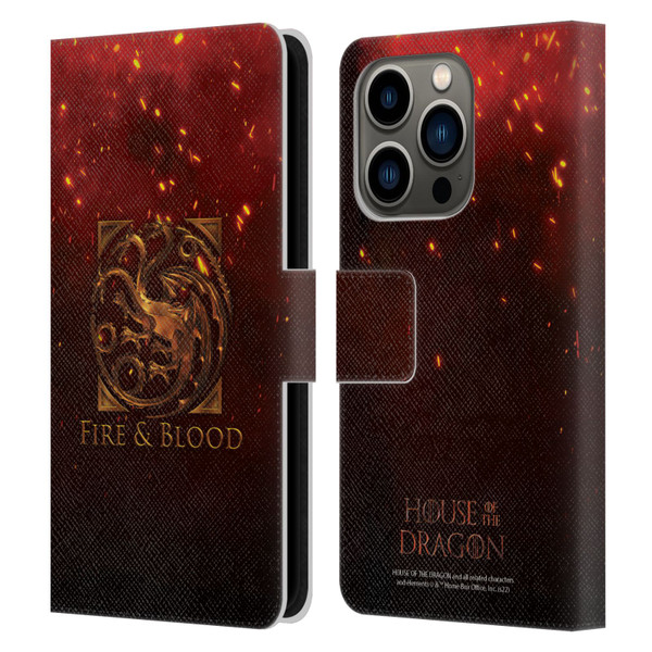 House Of The Dragon: Television Series Key Art Targaryen Leather Book Wallet Case Cover For Apple iPhone 14 Pro