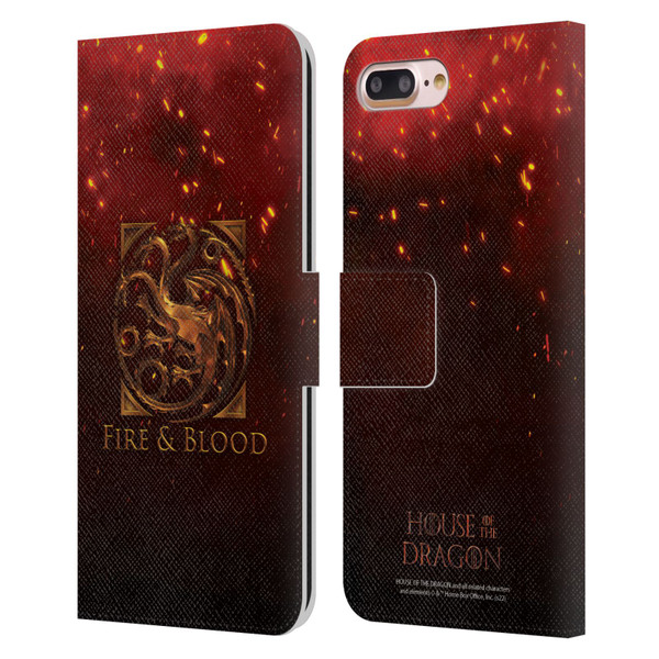 House Of The Dragon: Television Series Key Art Targaryen Leather Book Wallet Case Cover For Apple iPhone 7 Plus / iPhone 8 Plus