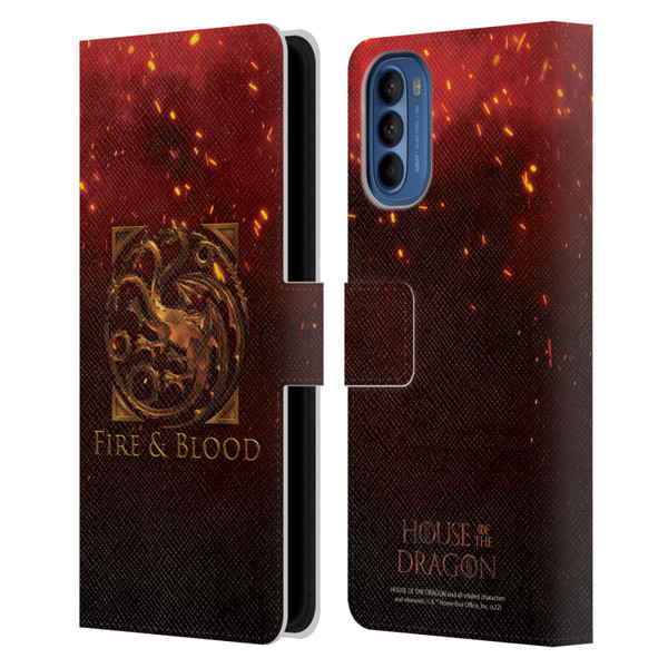 House Of The Dragon: Television Series Key Art Targaryen Leather Book Wallet Case Cover For Motorola Moto G41