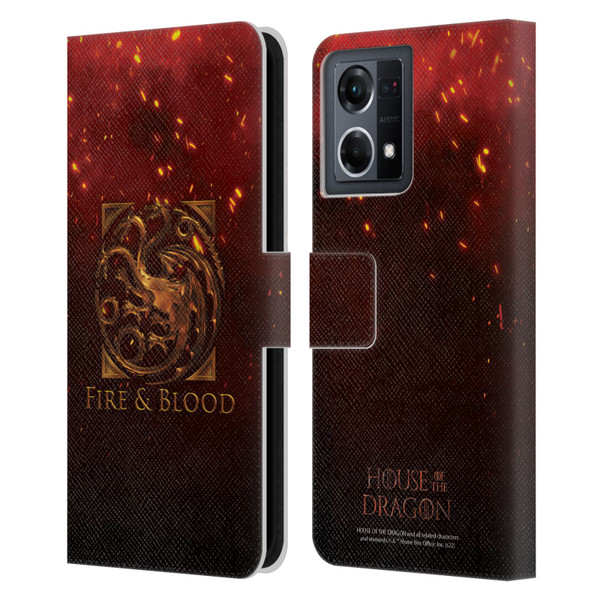 House Of The Dragon: Television Series Key Art Targaryen Leather Book Wallet Case Cover For OPPO Reno8 4G