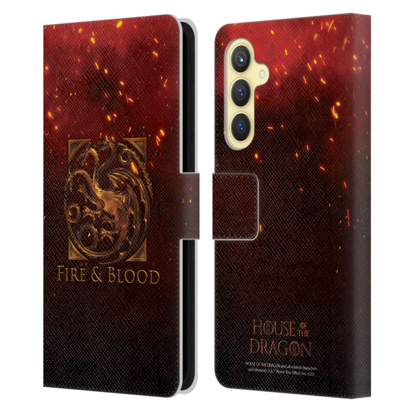 House Of The Dragon: Television Series Key Art Targaryen Leather Book Wallet Case Cover For Samsung Galaxy S23 FE 5G