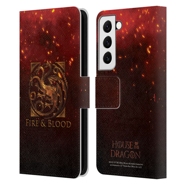 House Of The Dragon: Television Series Key Art Targaryen Leather Book Wallet Case Cover For Samsung Galaxy S22 5G