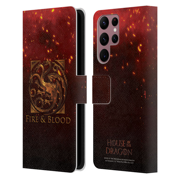 House Of The Dragon: Television Series Key Art Targaryen Leather Book Wallet Case Cover For Samsung Galaxy S22 Ultra 5G