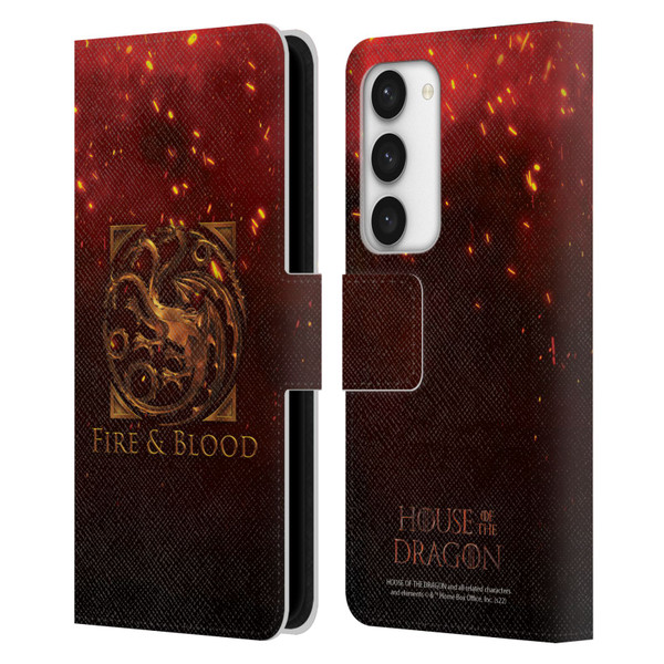 House Of The Dragon: Television Series Key Art Targaryen Leather Book Wallet Case Cover For Samsung Galaxy S23 5G