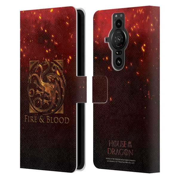 House Of The Dragon: Television Series Key Art Targaryen Leather Book Wallet Case Cover For Sony Xperia Pro-I