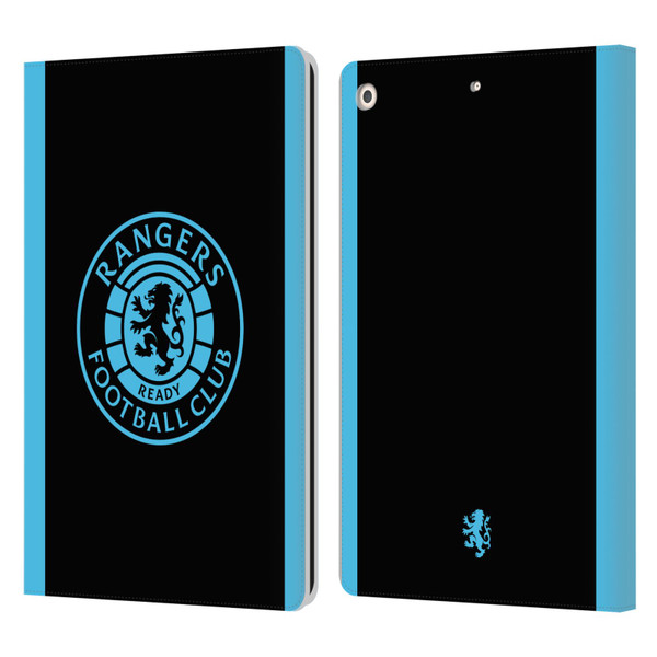 Rangers FC Crest Light Blue Leather Book Wallet Case Cover For Apple iPad 10.2 2019/2020/2021