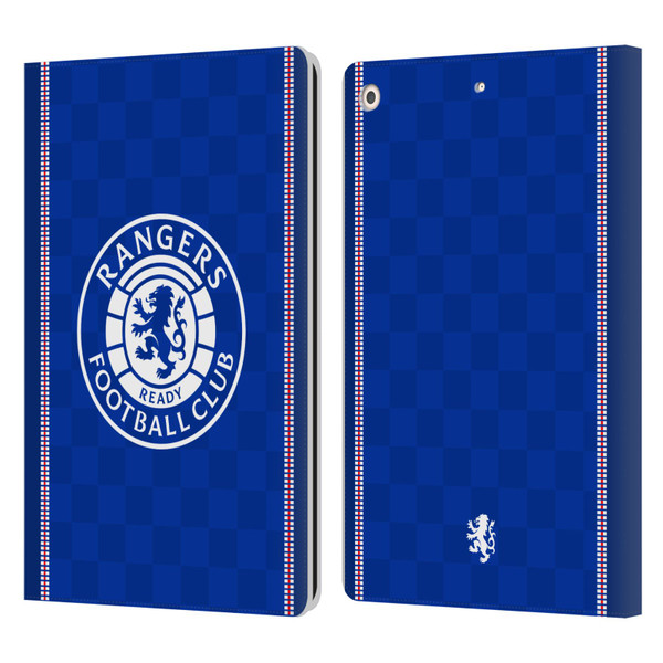Rangers FC Crest Retro 1989 Home Kit Leather Book Wallet Case Cover For Apple iPad 10.2 2019/2020/2021