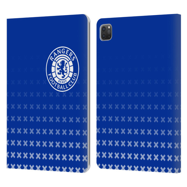 Rangers FC Crest Matchday Leather Book Wallet Case Cover For Apple iPad Pro 11 2020 / 2021 / 2022