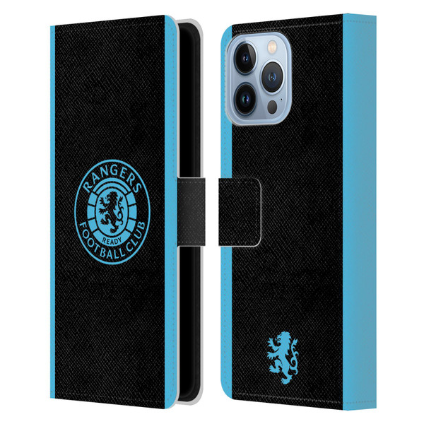 Rangers FC Crest Light Blue Leather Book Wallet Case Cover For Apple iPhone 13 Pro Max