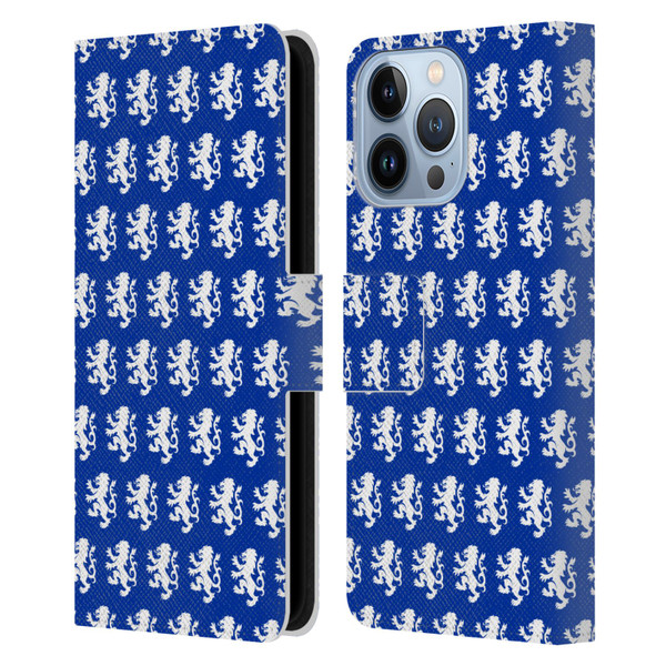 Rangers FC Crest Pattern Leather Book Wallet Case Cover For Apple iPhone 13 Pro