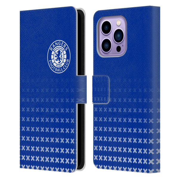 Rangers FC Crest Matchday Leather Book Wallet Case Cover For Apple iPhone 14 Pro Max