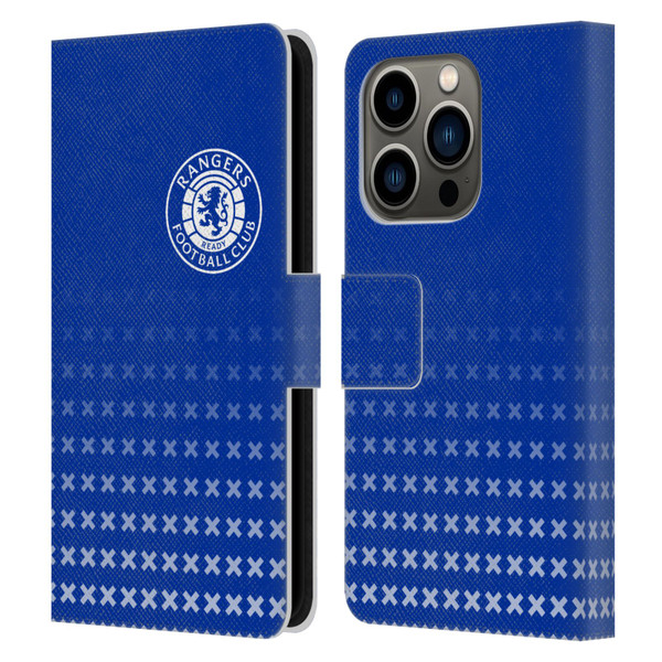 Rangers FC Crest Matchday Leather Book Wallet Case Cover For Apple iPhone 14 Pro
