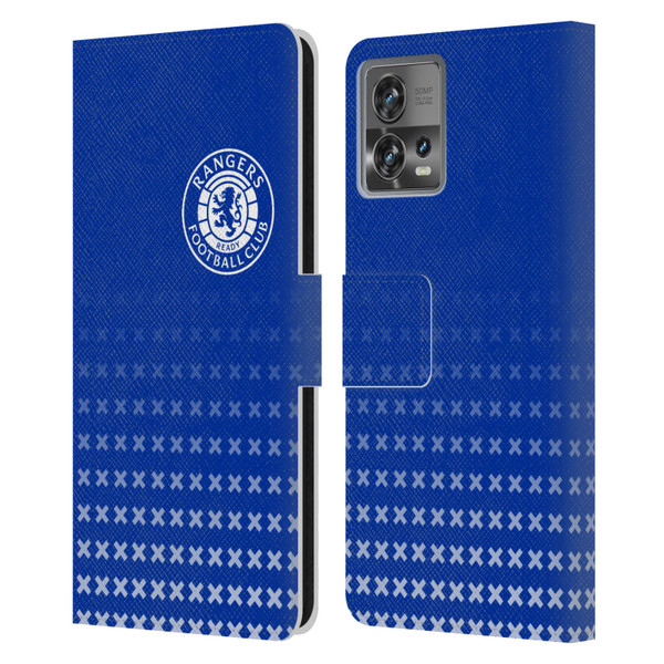 Rangers FC Crest Matchday Leather Book Wallet Case Cover For Motorola Moto Edge 30 Fusion