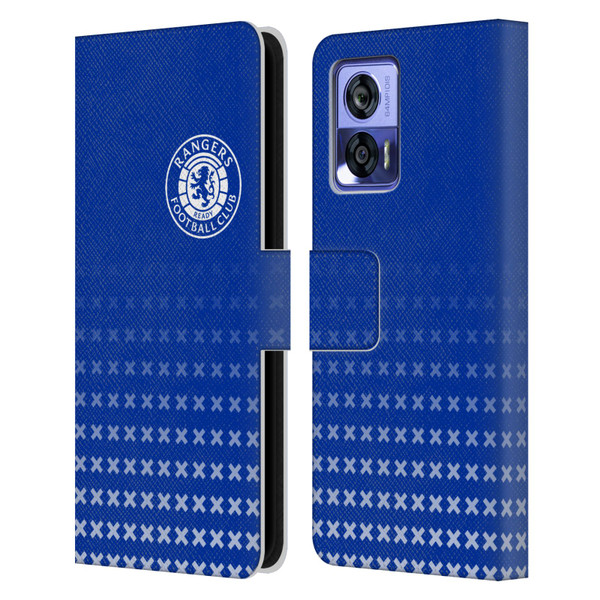 Rangers FC Crest Matchday Leather Book Wallet Case Cover For Motorola Edge 30 Neo 5G