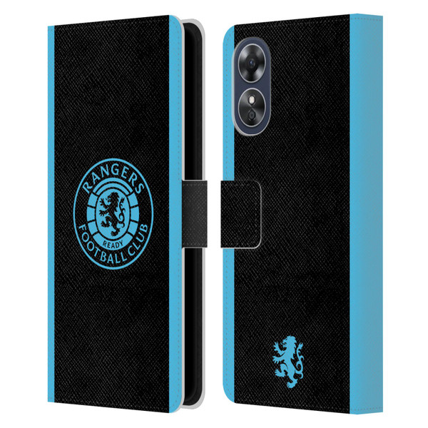 Rangers FC Crest Light Blue Leather Book Wallet Case Cover For OPPO A17