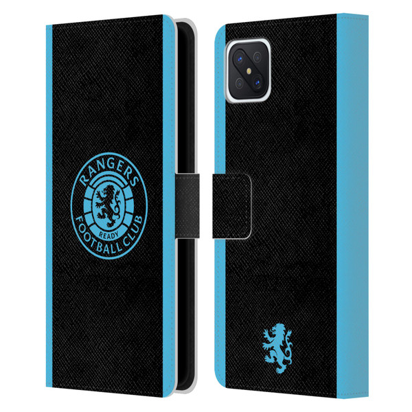 Rangers FC Crest Light Blue Leather Book Wallet Case Cover For OPPO Reno4 Z 5G