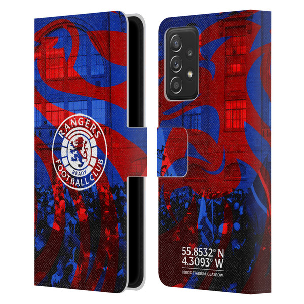 Rangers FC Crest Logo Stadium Leather Book Wallet Case Cover For Samsung Galaxy A53 5G (2022)