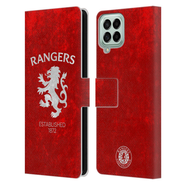 Rangers FC Crest Lion Rampant Leather Book Wallet Case Cover For Samsung Galaxy M53 (2022)