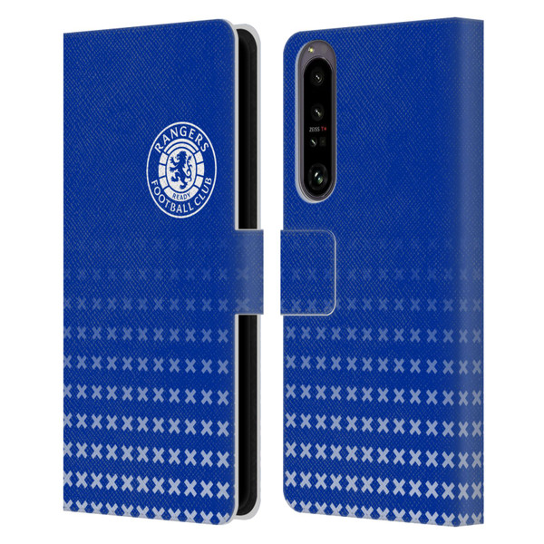 Rangers FC Crest Matchday Leather Book Wallet Case Cover For Sony Xperia 1 IV