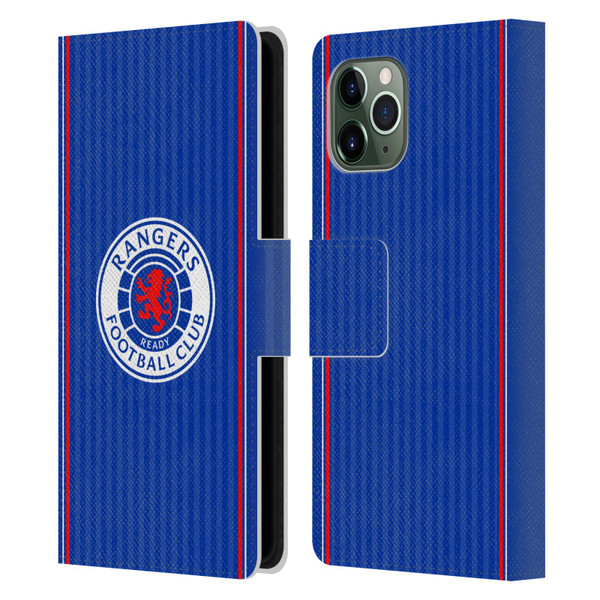 Rangers FC 2023/24 Kit Home Leather Book Wallet Case Cover For Apple iPhone 11 Pro