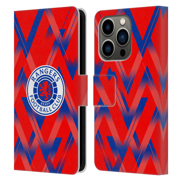 Rangers FC 2023/24 Kit Fourth Leather Book Wallet Case Cover For Apple iPhone 14 Pro