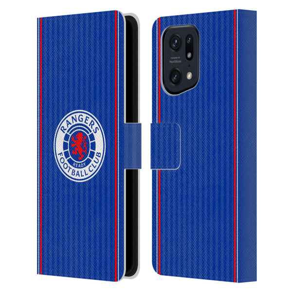 Rangers FC 2023/24 Kit Home Leather Book Wallet Case Cover For OPPO Find X5 Pro