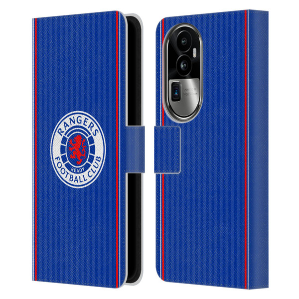 Rangers FC 2023/24 Kit Home Leather Book Wallet Case Cover For OPPO Reno10 Pro+