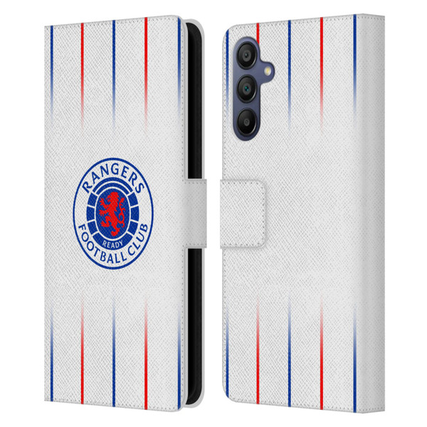 Rangers FC 2023/24 Kit Away Leather Book Wallet Case Cover For Samsung Galaxy A15