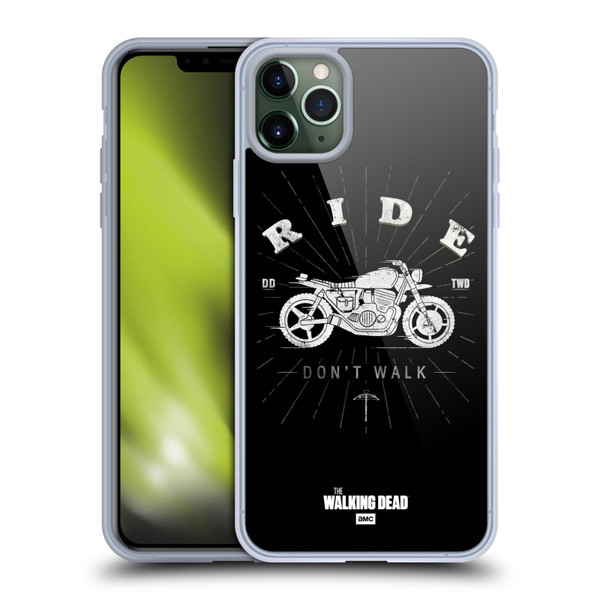 AMC The Walking Dead Daryl Dixon Iconic Ride Don't Walk Soft Gel Case for Apple iPhone 11 Pro Max