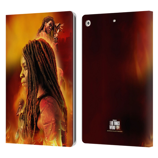 The Walking Dead: The Ones Who Live Key Art Michonne Leather Book Wallet Case Cover For Apple iPad 10.2 2019/2020/2021