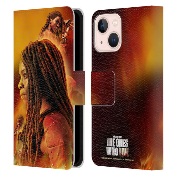 The Walking Dead: The Ones Who Live Key Art Michonne Leather Book Wallet Case Cover For Apple iPhone 13 Mini