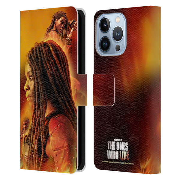 The Walking Dead: The Ones Who Live Key Art Michonne Leather Book Wallet Case Cover For Apple iPhone 13 Pro