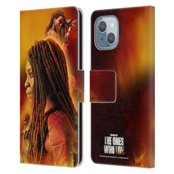 The Walking Dead: The Ones Who Live Key Art Michonne Leather Book Wallet Case Cover For Apple iPhone 14